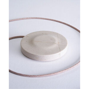 Einova Classic Stone Wireless Charger In Cream Marble For iPhone Samsung AirPods